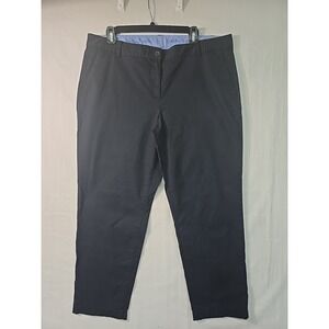 Talbots Pants Women's 16P Petite Black Weekend Chino Flat Front Stretch Straight